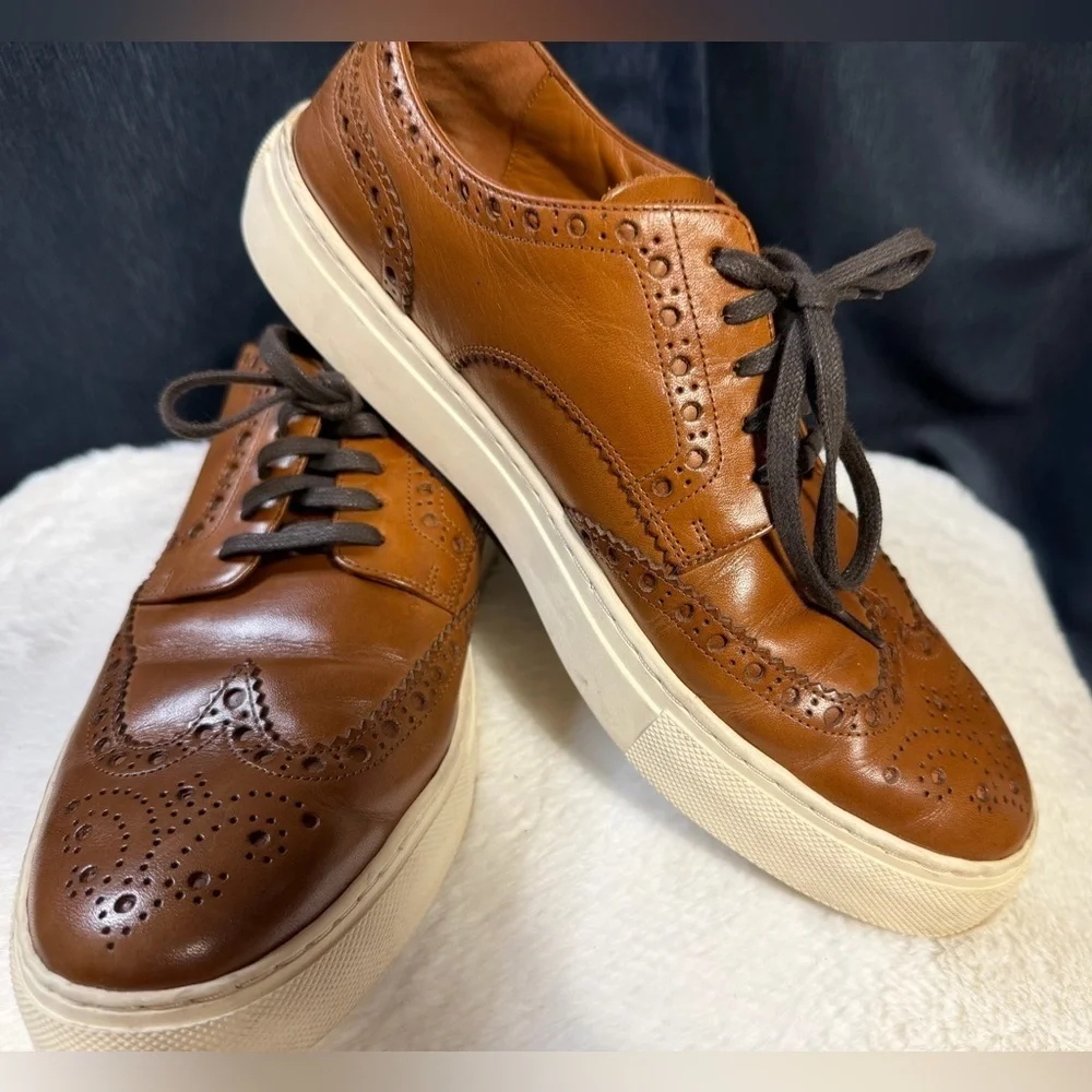 Cole Haan Men’s 8M Brown Leather Wingtip Oxford Sneakers Grand Series Shoes